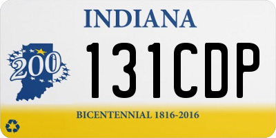 IN license plate 131CDP