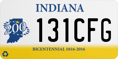 IN license plate 131CFG