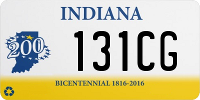 IN license plate 131CG