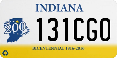IN license plate 131CGO
