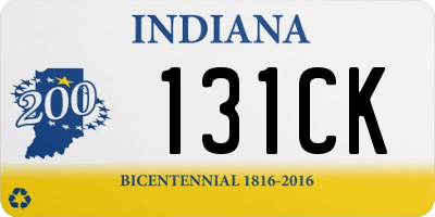 IN license plate 131CK