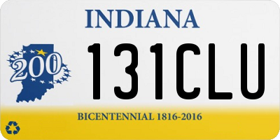 IN license plate 131CLU