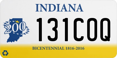 IN license plate 131COQ