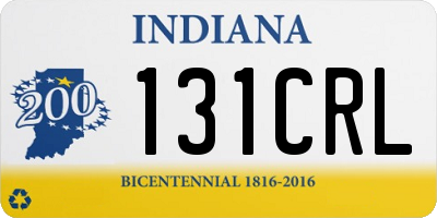 IN license plate 131CRL