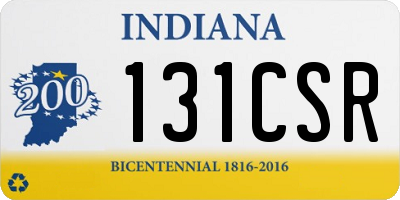 IN license plate 131CSR