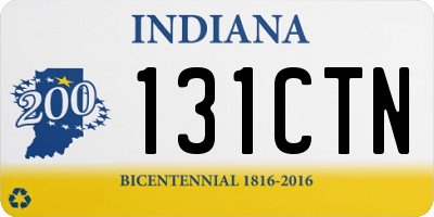 IN license plate 131CTN