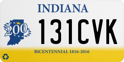 IN license plate 131CVK