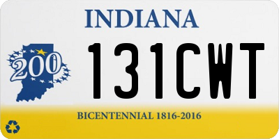 IN license plate 131CWT