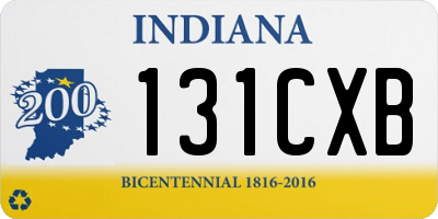 IN license plate 131CXB