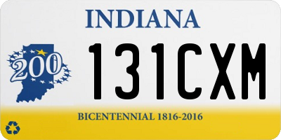 IN license plate 131CXM