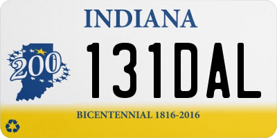 IN license plate 131DAL