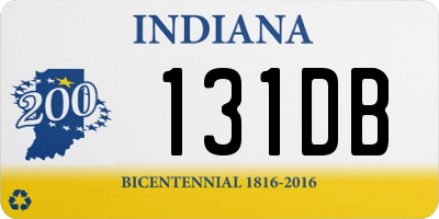 IN license plate 131DB