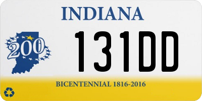 IN license plate 131DD