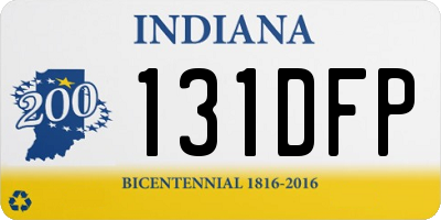 IN license plate 131DFP
