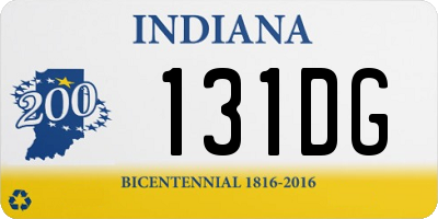 IN license plate 131DG