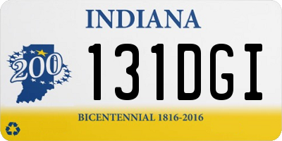 IN license plate 131DGI