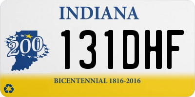 IN license plate 131DHF