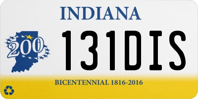 IN license plate 131DIS