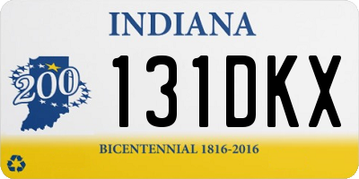 IN license plate 131DKX