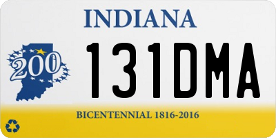IN license plate 131DMA