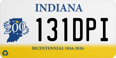 IN license plate 131DPI