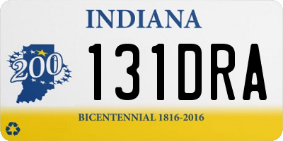 IN license plate 131DRA