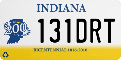 IN license plate 131DRT