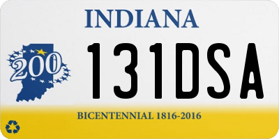 IN license plate 131DSA