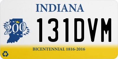 IN license plate 131DVM