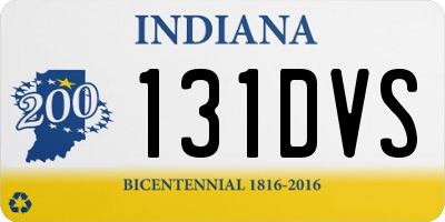 IN license plate 131DVS