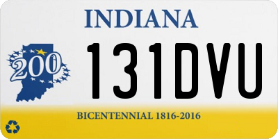IN license plate 131DVU