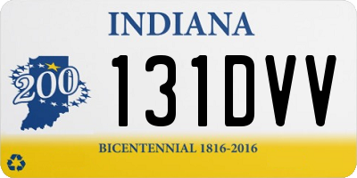 IN license plate 131DVV
