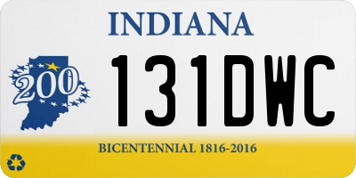 IN license plate 131DWC