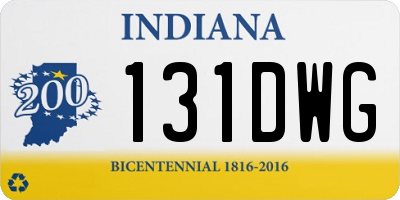 IN license plate 131DWG