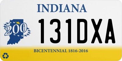 IN license plate 131DXA