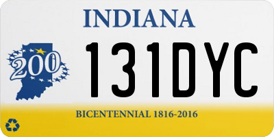 IN license plate 131DYC