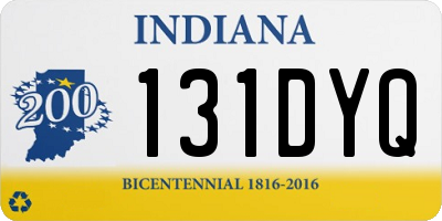 IN license plate 131DYQ