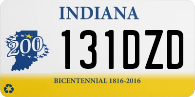 IN license plate 131DZD