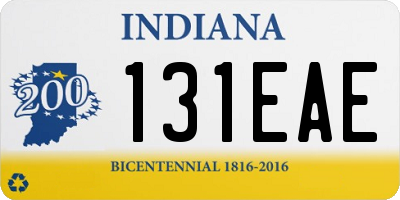 IN license plate 131EAE
