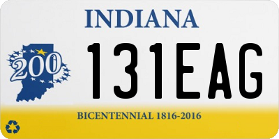 IN license plate 131EAG