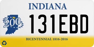 IN license plate 131EBD
