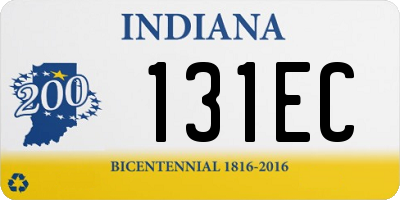 IN license plate 131EC