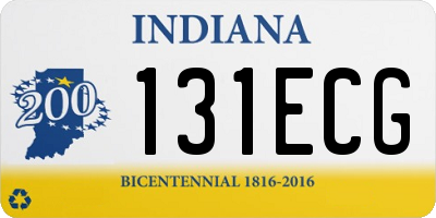 IN license plate 131ECG