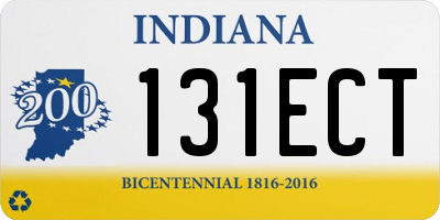 IN license plate 131ECT
