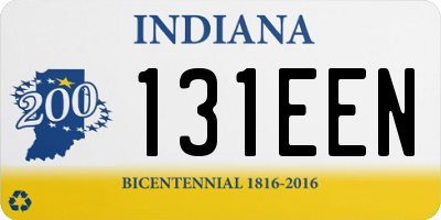 IN license plate 131EEN