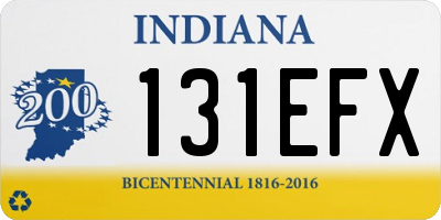 IN license plate 131EFX