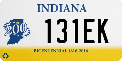 IN license plate 131EK