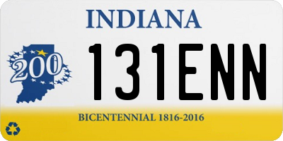 IN license plate 131ENN