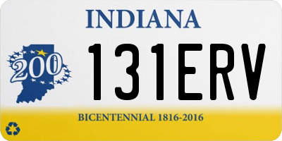 IN license plate 131ERV