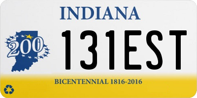 IN license plate 131EST